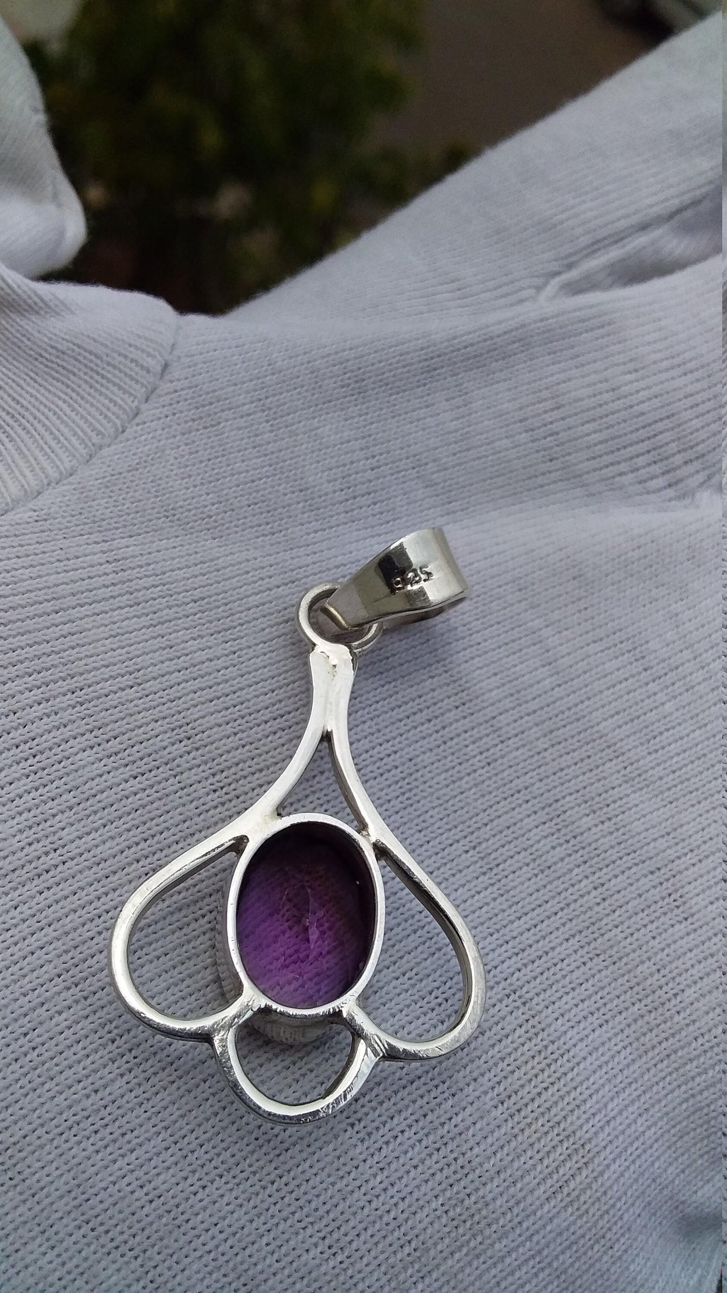 Purple Amethyst Handmade Pendant, Teardrop Shape 925 Sterling Silver Jewelry, ladies Amethyst necklace, Gift Pendant, Purple gemstone