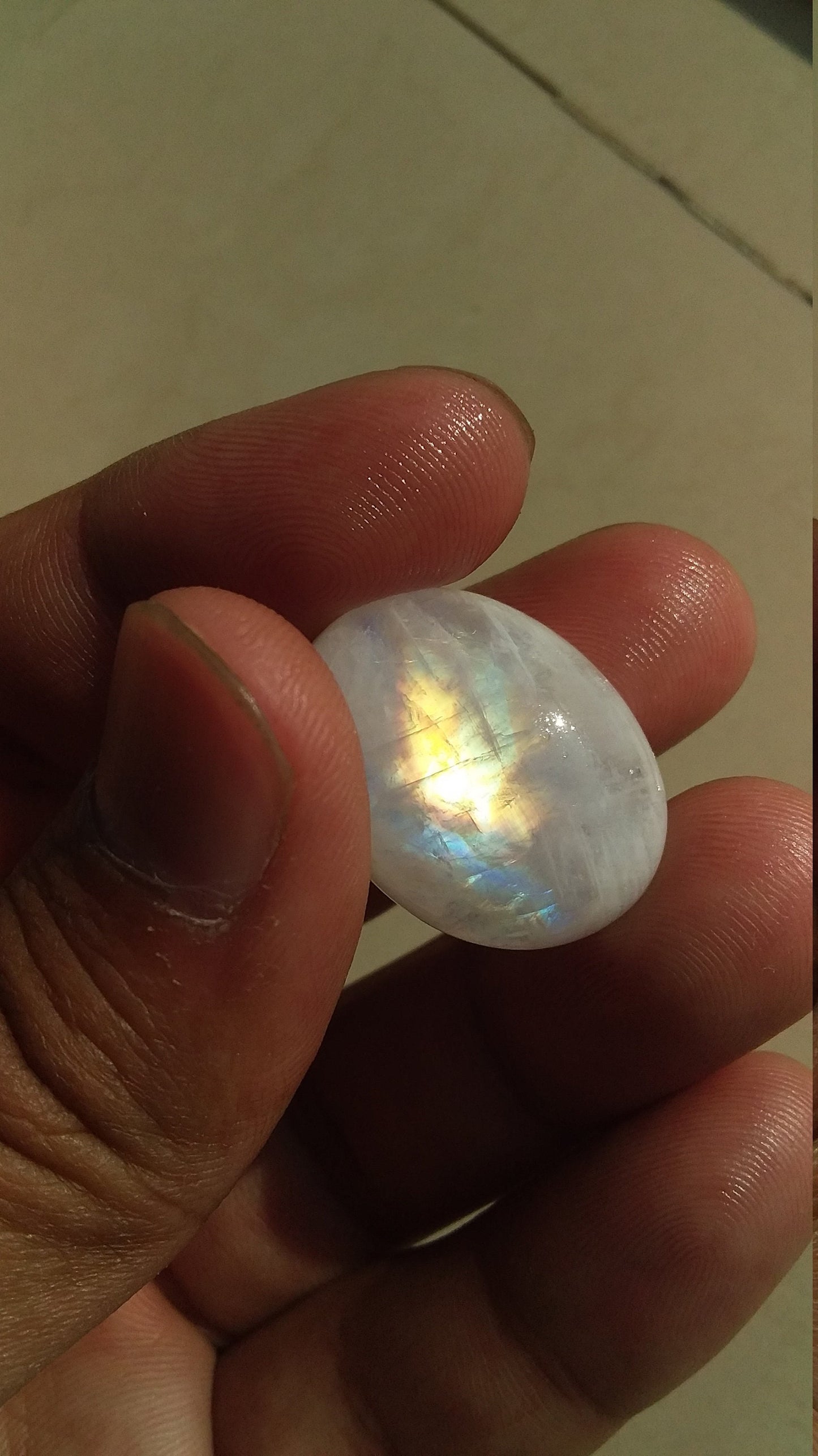 Multi Fire Cabochon Rainbow Moonstone, Both Side Flash Moonstone, Oval Shape Moonstone, 29.30 Cts 25x19x8.5 MM