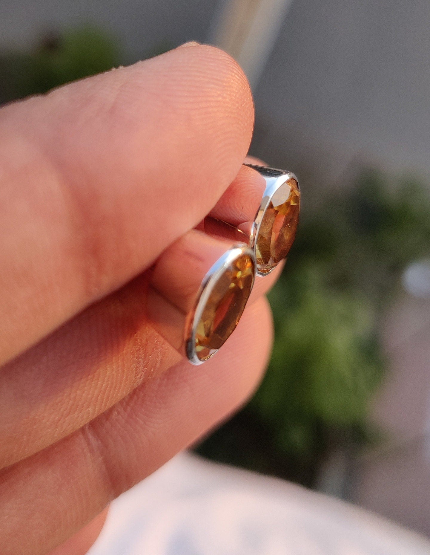 Yellow Citrine Stud Earrings, Sterling Silver Studs, Citrine Jewelry, Dainty Stud Earrings, Small Studs, Gift for her, November Birthstone