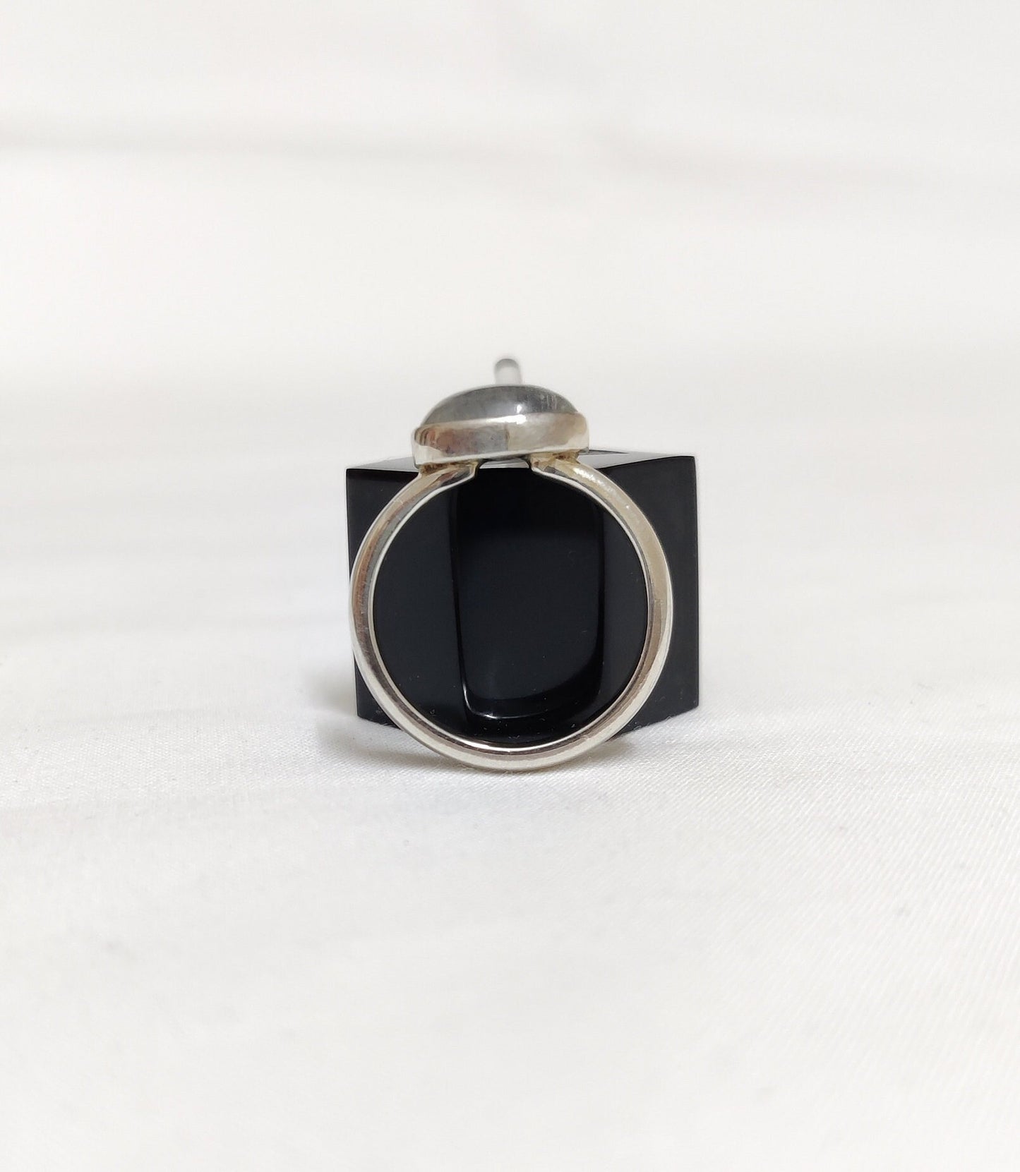 Rainbow Moonstone Ring 925 Sterling Solid Silver Jewelry Blue Fire Moonstone Ring for Women June Birthstone Gemstone Ring size 5 & 7.5