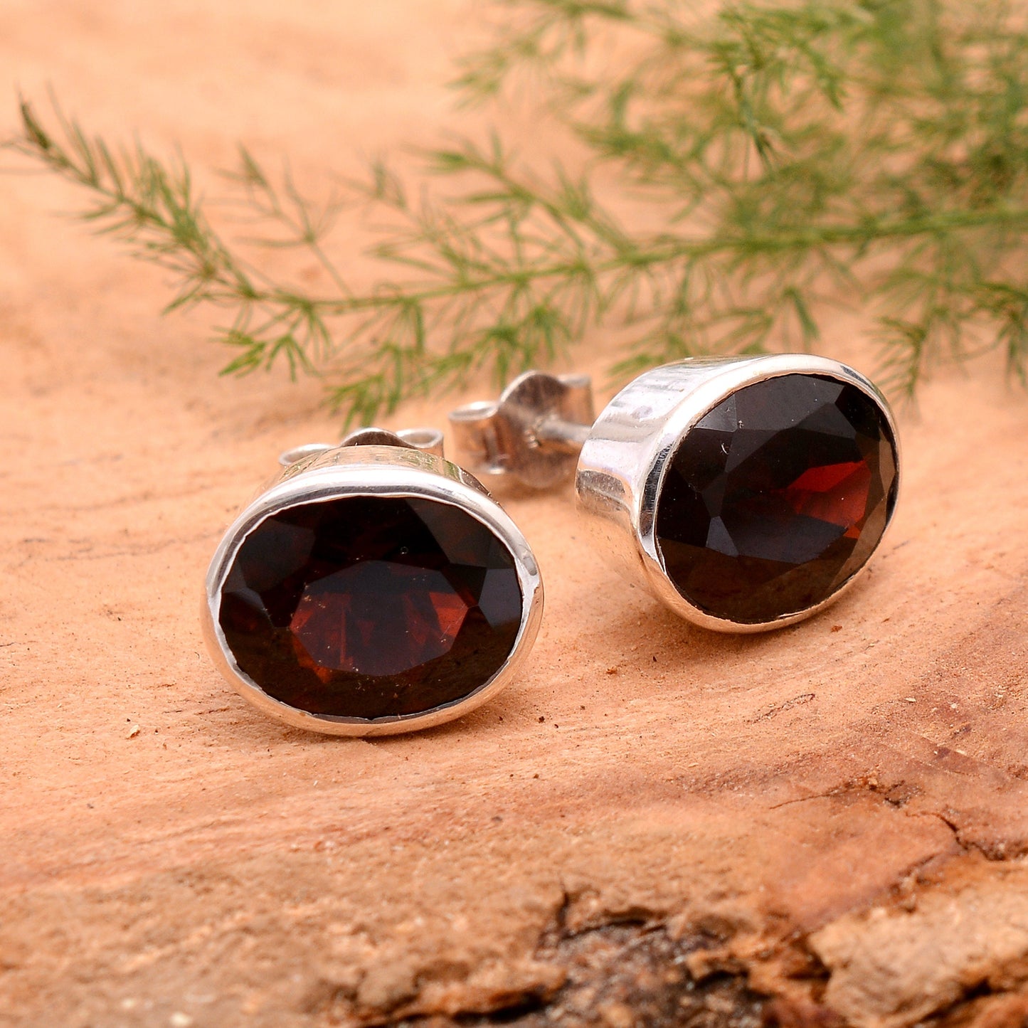 Garnet Earrings Sterling Silver, Garnet Stud Earrings, Garnet Studs, Earrings Studs Set, Red Earrings Studs, Gemstone Earrings Stud,