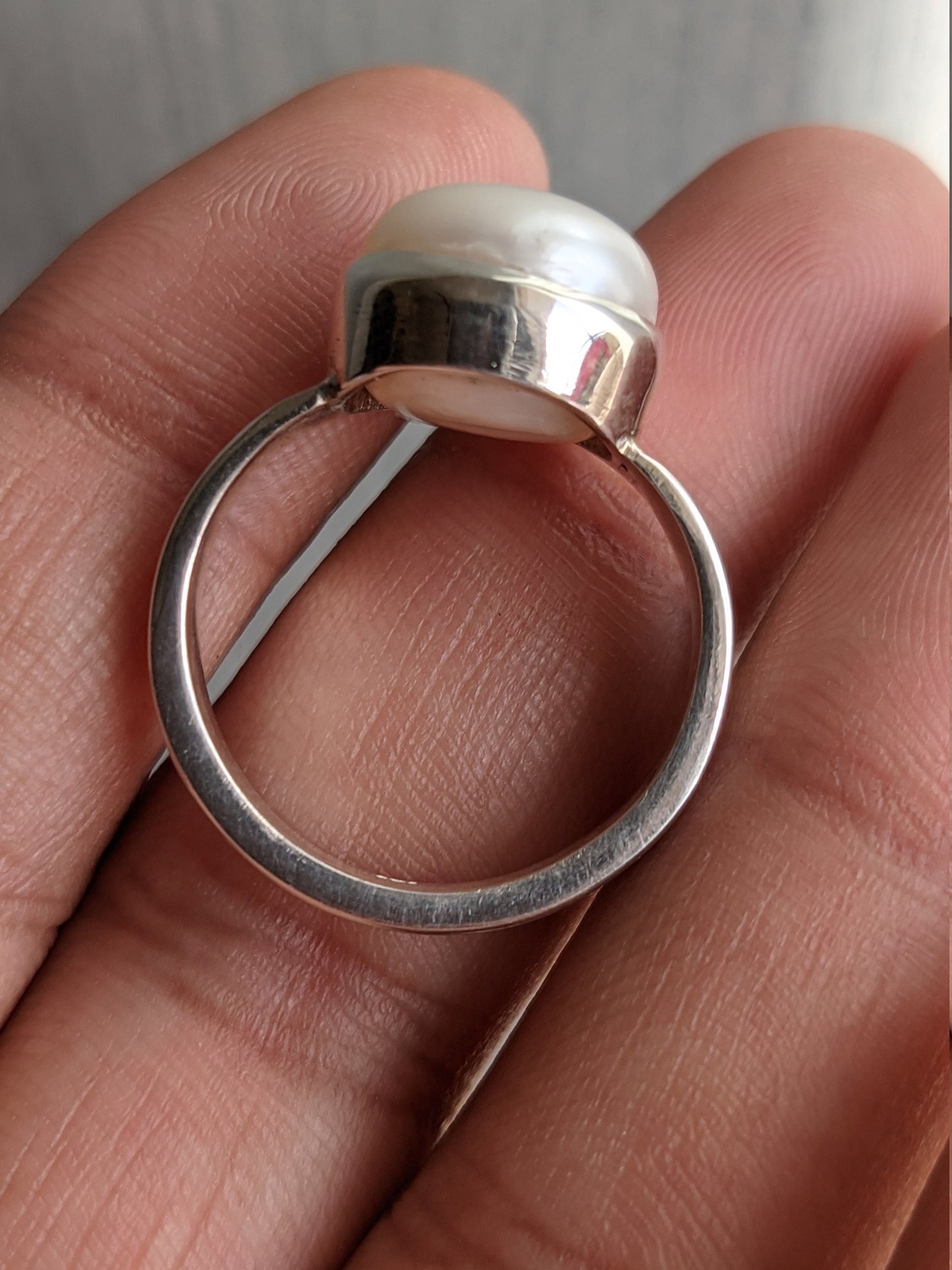 Pearl ring, handmade ring, june birthstone, pearl jewelry, women silver jewelry, bridal wedding rings, gift ideas, pearl statement jewellery