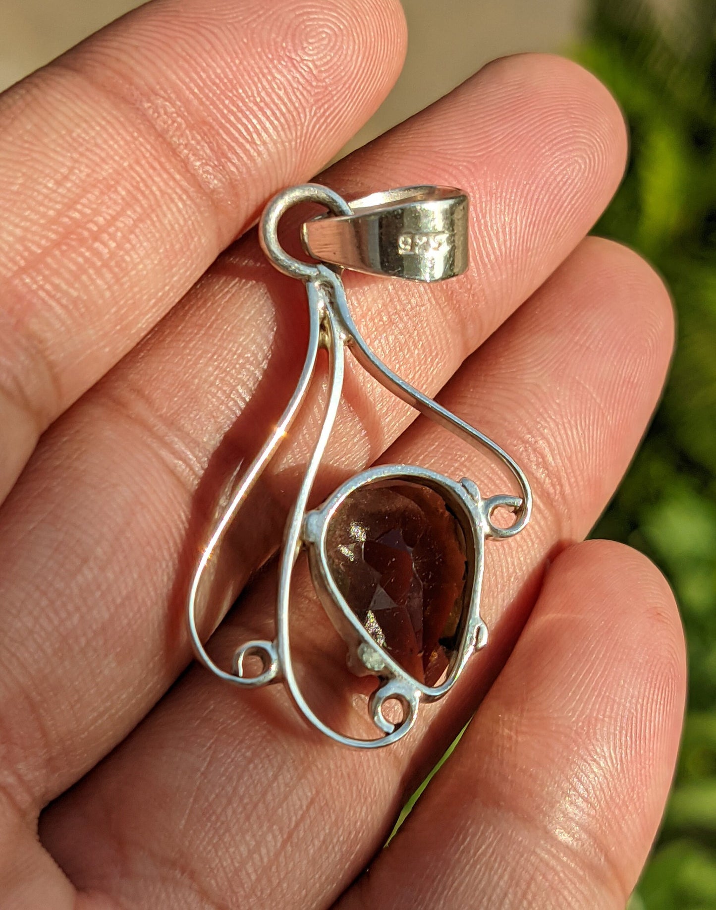 Smoky Quartz Pendant, 925 Sterling Silver Pendant, Healing Crystal, Natural Stone, Brown Gemstone, Handmade Designer Jewelry for Women