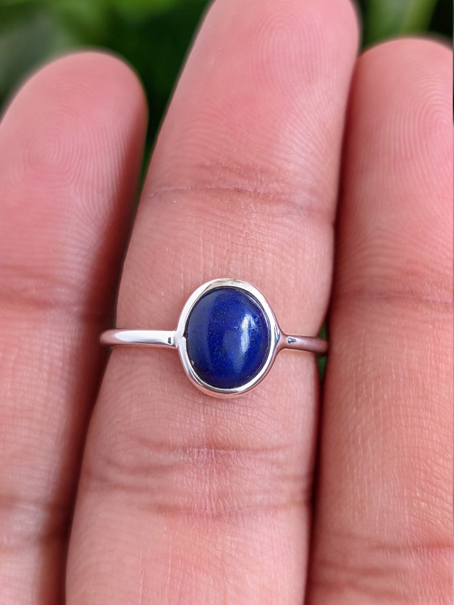 Lapis Lazuli Ring, 925 Sterling Silver Ring, Blue Lapis Ring, Gemstone Stacking Ring, Lapis Handmade Jewelry, Natural Stone, Birthstone Ring