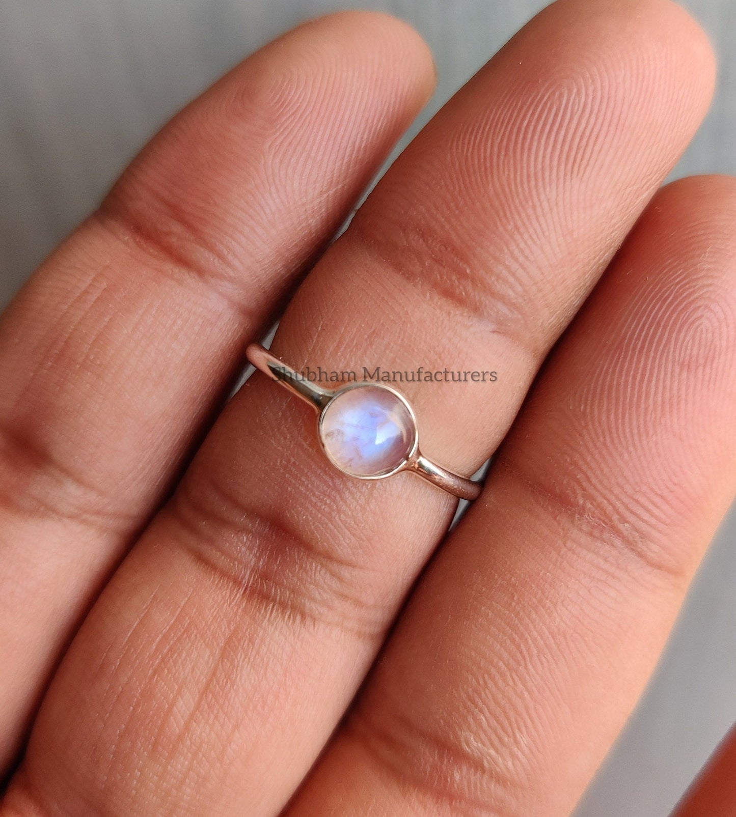 Rainbow Moonstone Ring, 925 Sterling Silver Ring, Tiny Moonstone Minimalist Ring, Dainty Gemstone Ring, Birthstone Ring, Simple Ring for Her