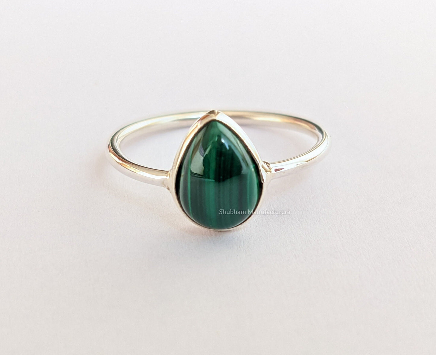 Natural Malachite Ring, 928 Sterling Silver Ring, Everyday Ring for Women, Malachite Silver Jewelry, Green Stone Ring, Handmade Gift for Her