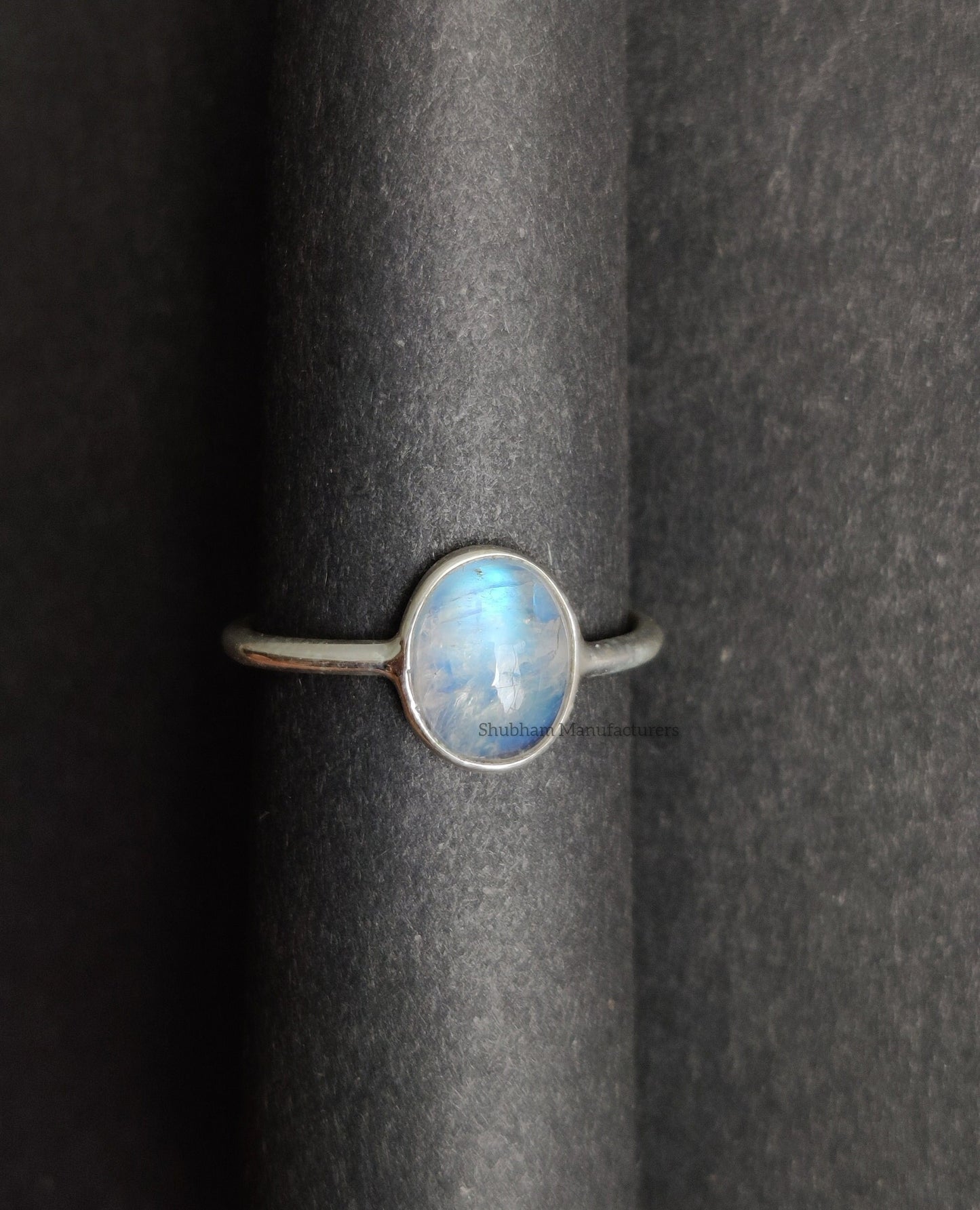 Rainbow Moonstone Ring, 925 Sterling Silver Ring, June Birthstone Jewelry, Blue Flash Moonstone Ring, Natural Stone Ring, Gift for Women