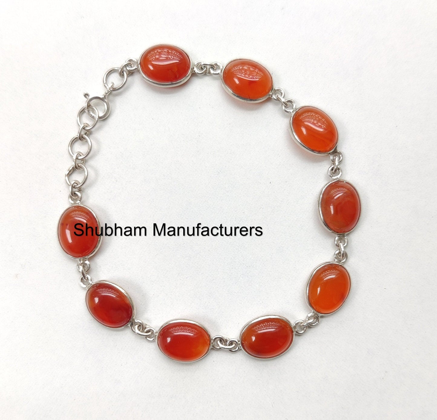 Natural Carnelian Bracelet, 925 Sterling Silver Bracelet, Simple Everyday Bracelet, Orange Gemstone Jewelry, Handmade Bracelet for Women