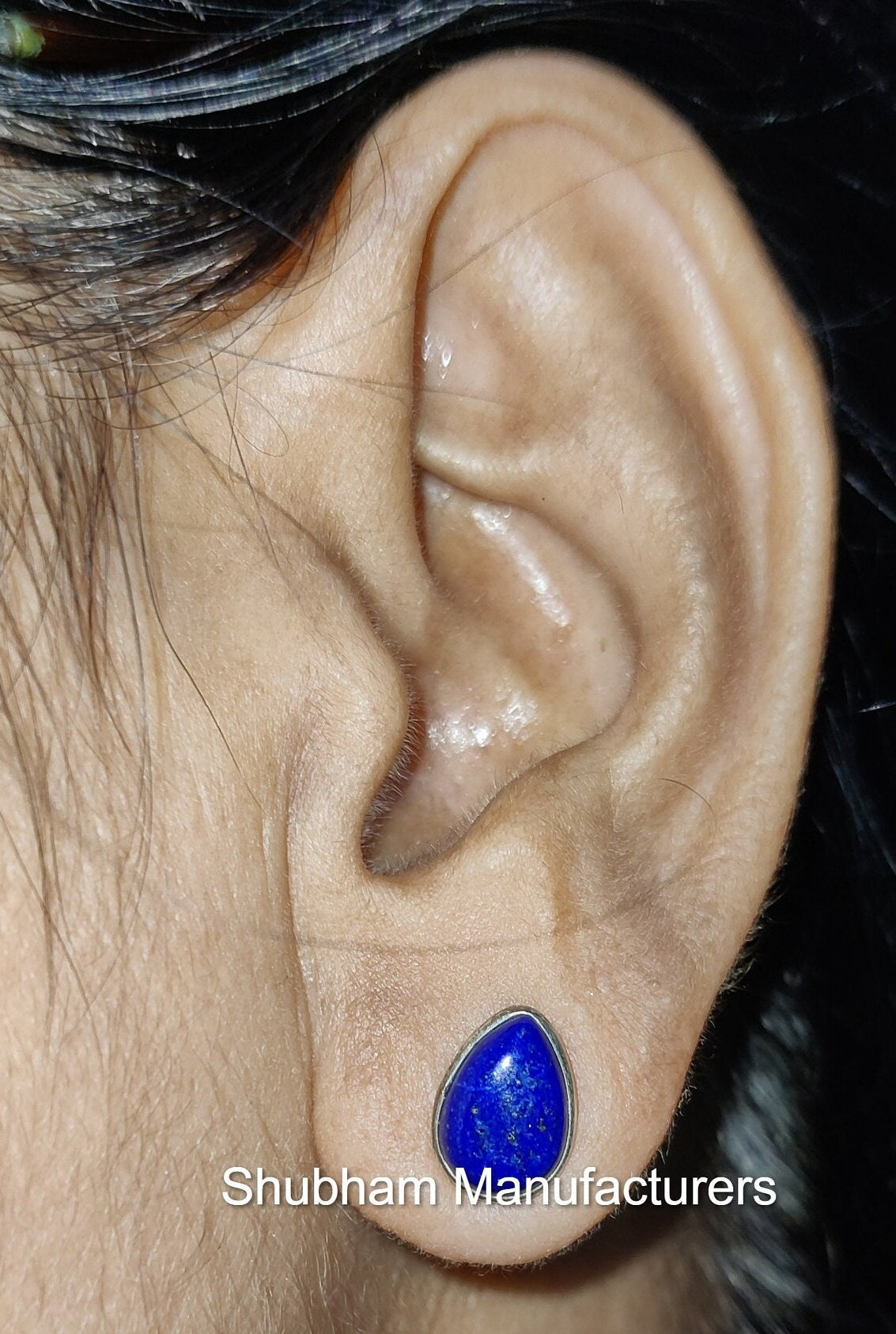 Lapis Lazuli Stud Earrings, 925 Sterling Silver Studs, Blue Lapis Jewelry, Everyday Simple Earrings, Natural Stone Studs, January Birthstone