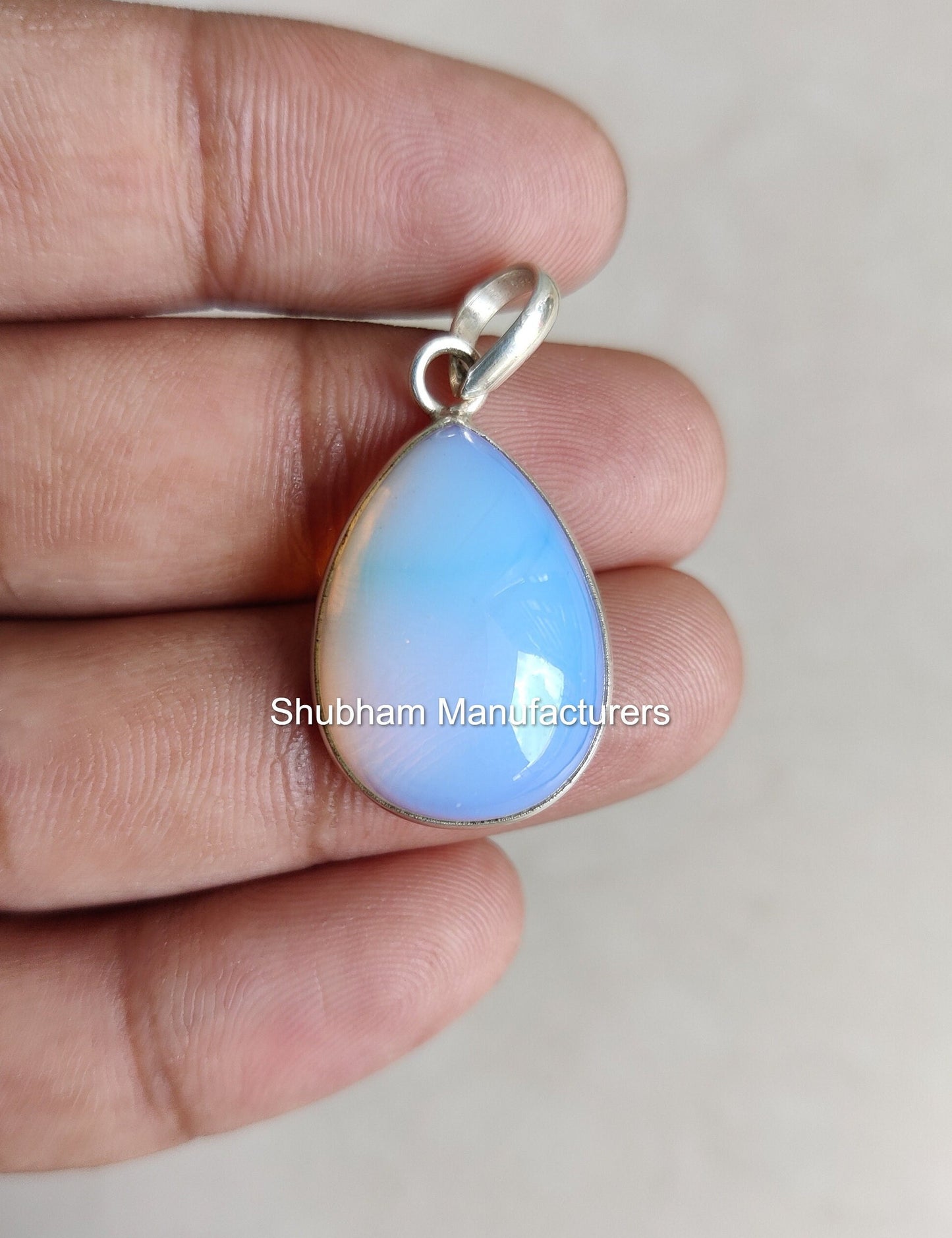 Genuine Oplaite Pendant, 925 Sterling Silver Pendant, Minimalist Gemstone Pendant, Fire Opal Necklace, Reiki Energy Jewelry, Healing Crystal