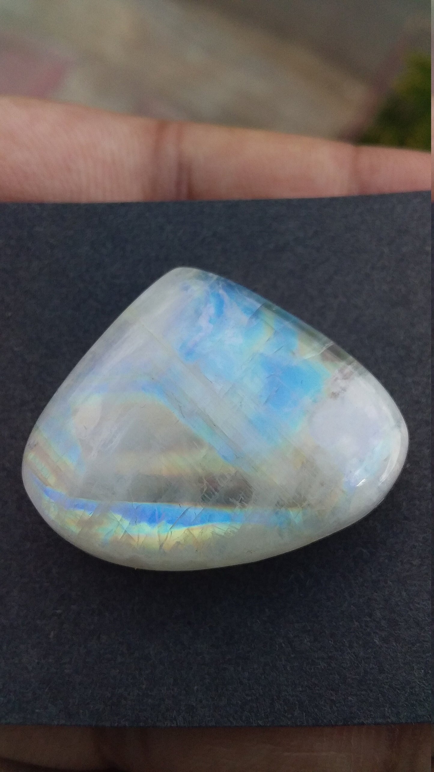 Natural Rainbow Moonstone Fancy Shape Multi Fire Cabochon 30x24x9 MM 48 Carat Stone Semi Precious Loose Gemstone
