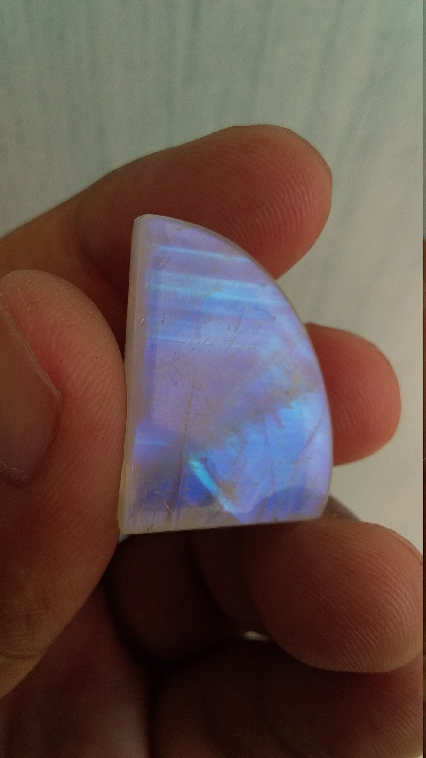 Blue Fire Moonstone, Natural Rainbow moonstone, Fancy Shape Loose Gemstone, Both Side Blue Flash, Smooth Polished, Stone For Jewelry Making