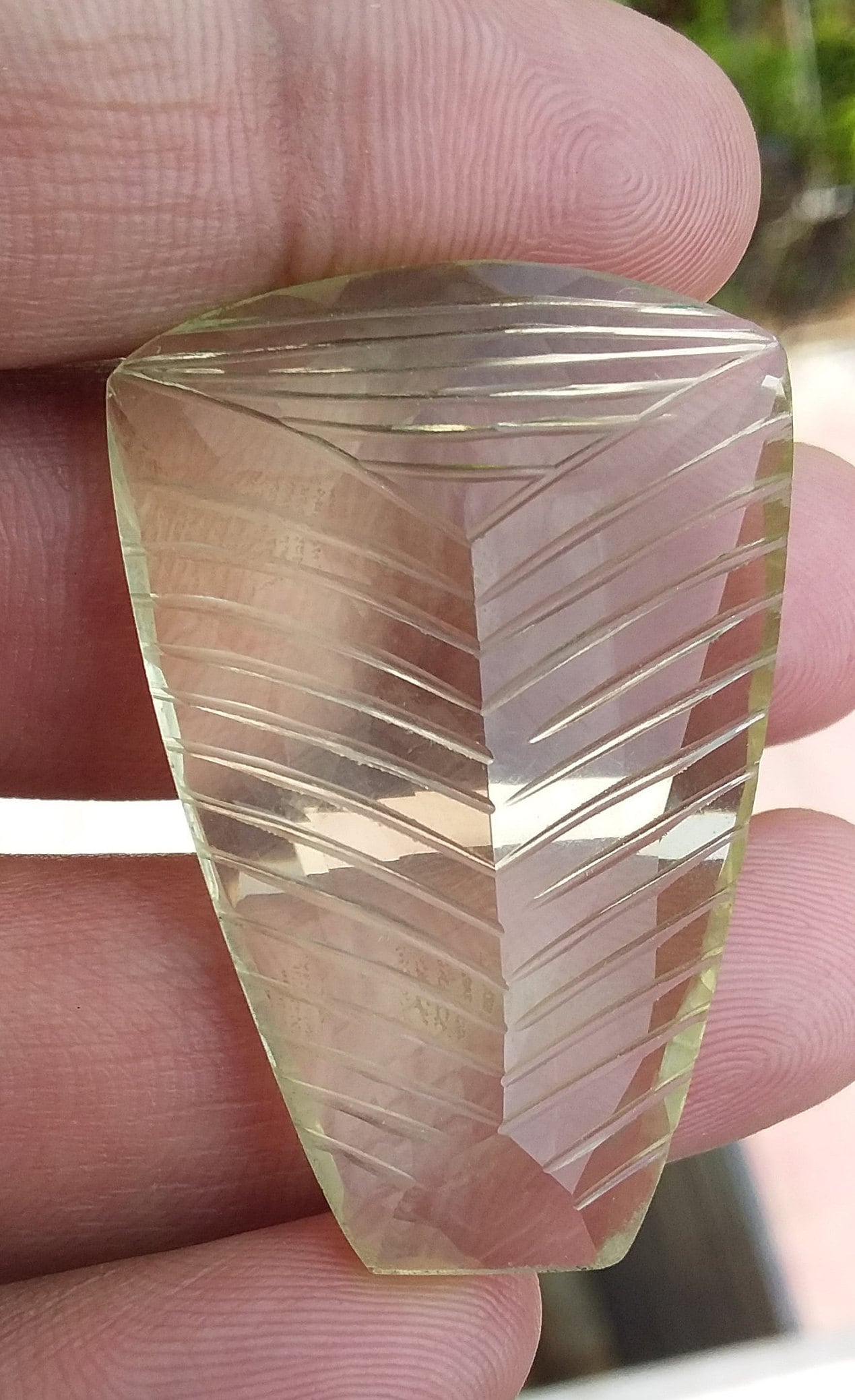 Lemon Quartz Beautifully Carved Big Gemstone 72 Carat Yellow Gemstone Carving Semi Precious Faceted Back Wire Wrap Jewelry Stone