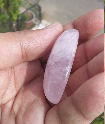 170 Cts Natural Rose Quartz Cabochon, Loose Gemstone,  Healing Crystal, Love Crystal, Big Size Oval Gemstone,  Palm Stone