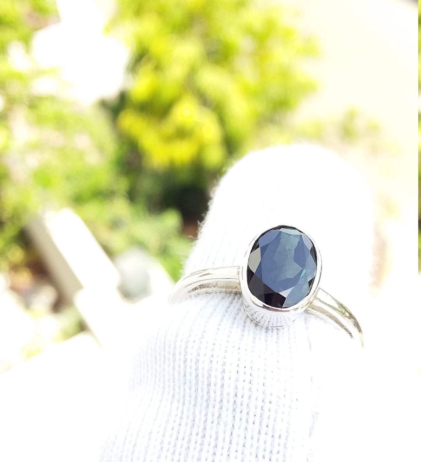 Natural Green Tourmaline Ring 925 Silver Ring Oval Shape Gemstone Regular Cut Handmade Ring Daily wear Women Simple Ring size 5