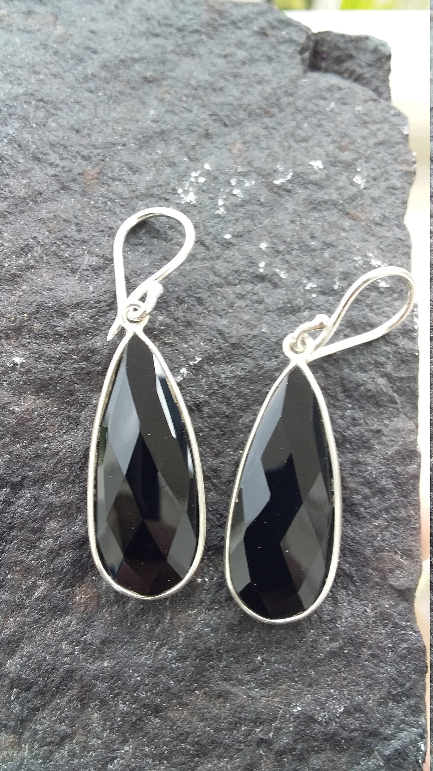 Black Onyx Earring, Sterling Silver Jewelry, Handmade Earrings, Gift for Her, Drop Dangle Earrings, Gem Stone Earrings, Silver Jewellery