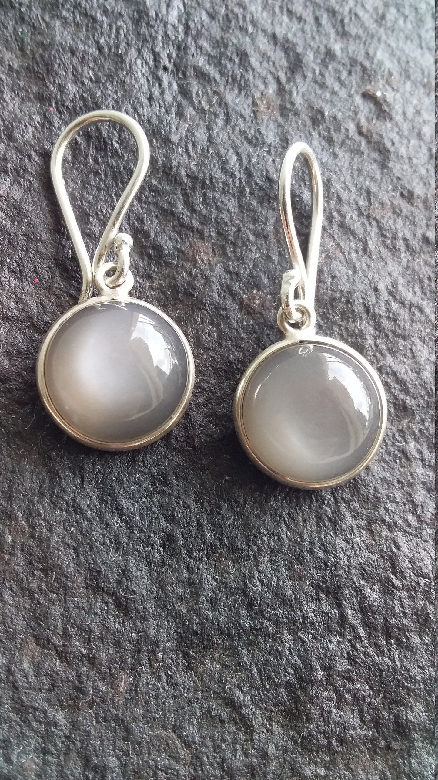 Gray Moonstone Earrings, 925 Sterling Silver Moonstone Earrings, Gift for her, Birthday Earrings, Gift Ideas