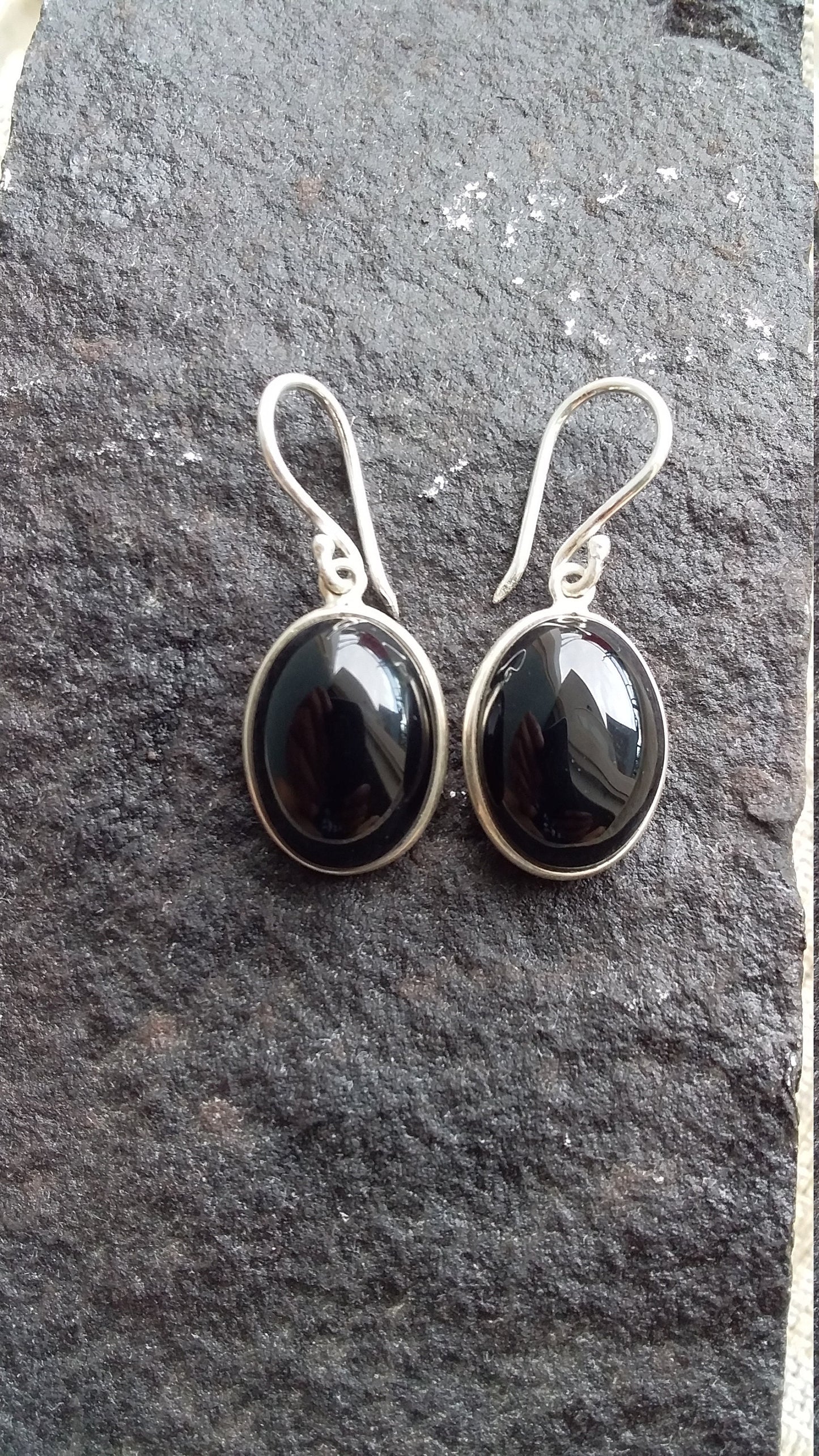 Black Onyx Earrings, Sterling Silver Earrings, Onyx Jewelry, Gemstone Handmade Jewelry, Dangle Earrings, Earrings for Women, Drop Earrings