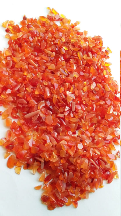 Carnelian Chips, Small Carnelian Tumbled, Gemstone Chips, Polished Carnelian Rough, Orange Color Rough Gemstone, Carnelian Crystal Chips