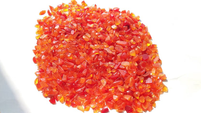 Carnelian Chips, Small Carnelian Tumbled, Gemstone Chips, Polished Carnelian Rough, Orange Color Rough Gemstone, Carnelian Crystal Chips