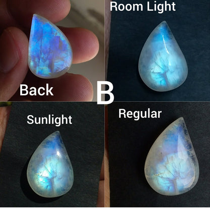 Blue Flashy Rainbow Moonstone, Moonstone for Wire Wrap, Top Quality moonstone Loose Gemstone, White Labradorite, Cabochon Moonstone