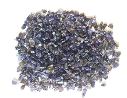 Natural Iolite Chips, Semi Tumbled Gemstone Mini Chips, Healing Tumbled Gemstone, Polished Tiny Semi Precious Rocks, Small Crystal Chips