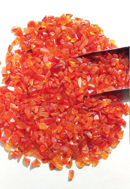 Carnelian Chips, Small Carnelian Tumbled, Gemstone Chips, Polished Carnelian Rough, Orange Color Rough Gemstone, Carnelian Crystal Chips