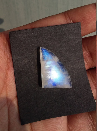 Natural Rainbow Moonstone, Blue Fire Cabochon, 100% Natural Fancy Shape, Semi Precious Loose Gemstone For Making Jewelry, Top quality stone