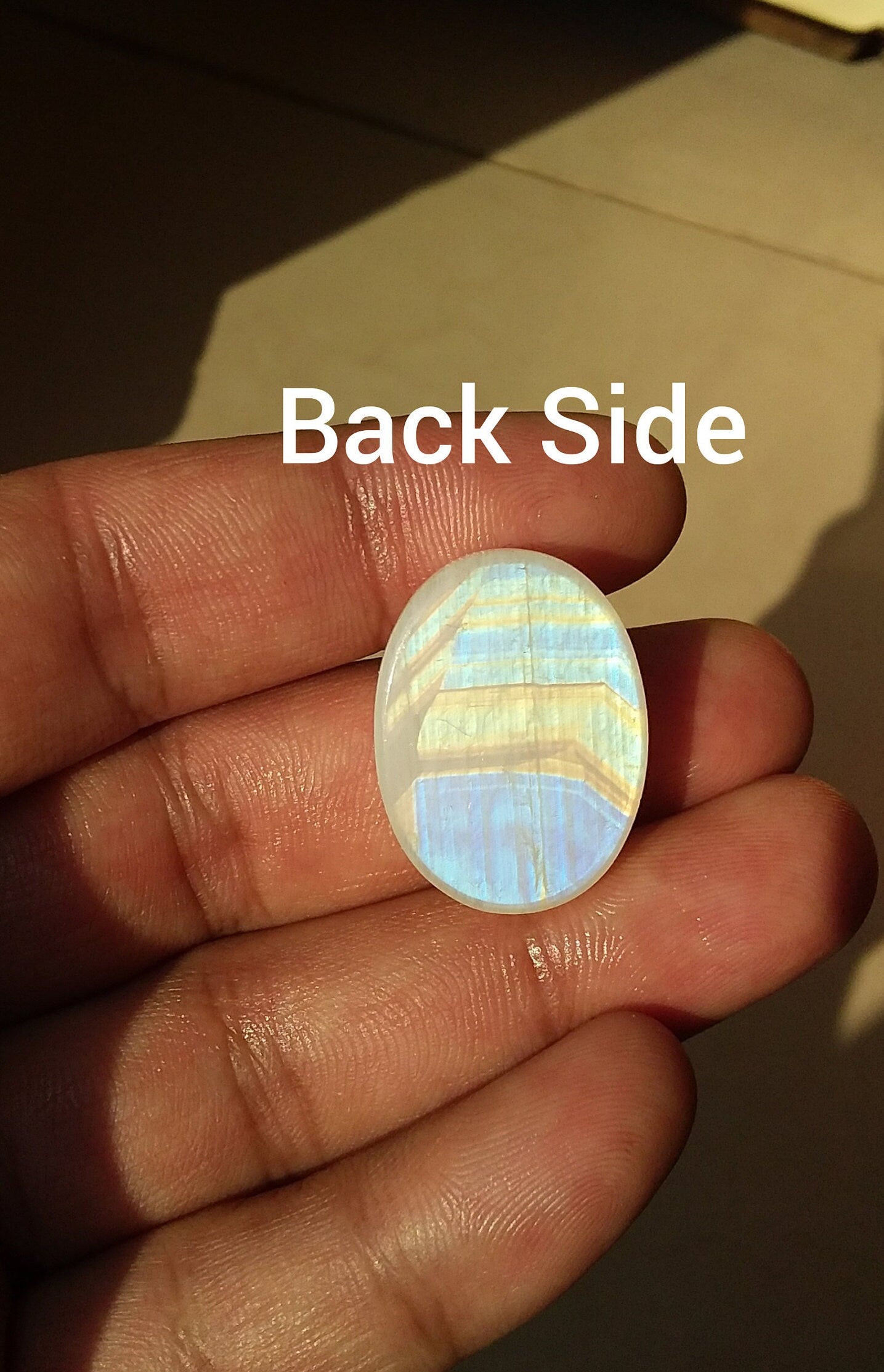 Multi Fire Cabochon Rainbow Moonstone, Both Side Flash Moonstone, Oval Shape Moonstone, 39.50 Cts 25.5x19x9.5 MM