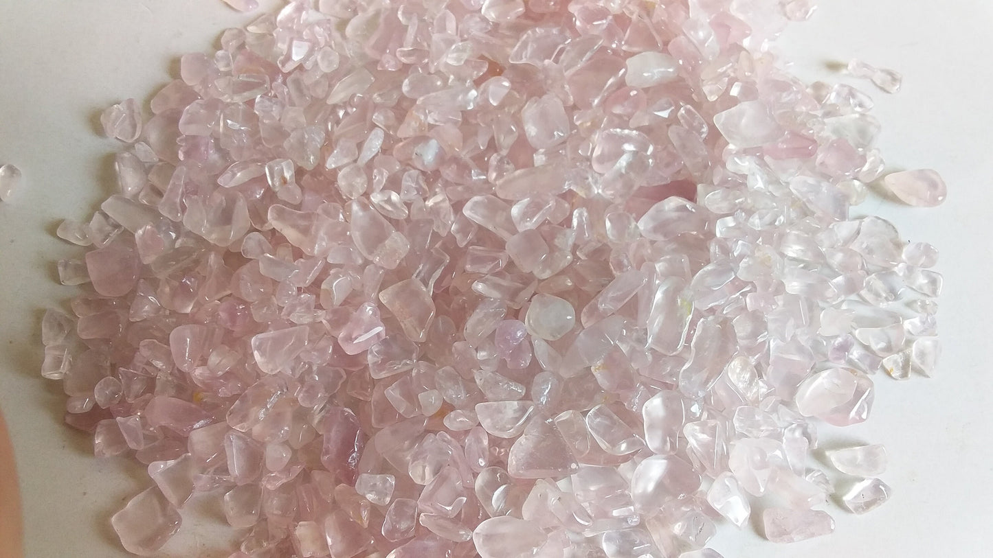 Natural Rose Quartz Chips, Small Rose Quartz Tumbled, Rose Quartz Mini Stones, Rose Quartz Rough, Tiny Rose Quartz Stones, Healing Crystal