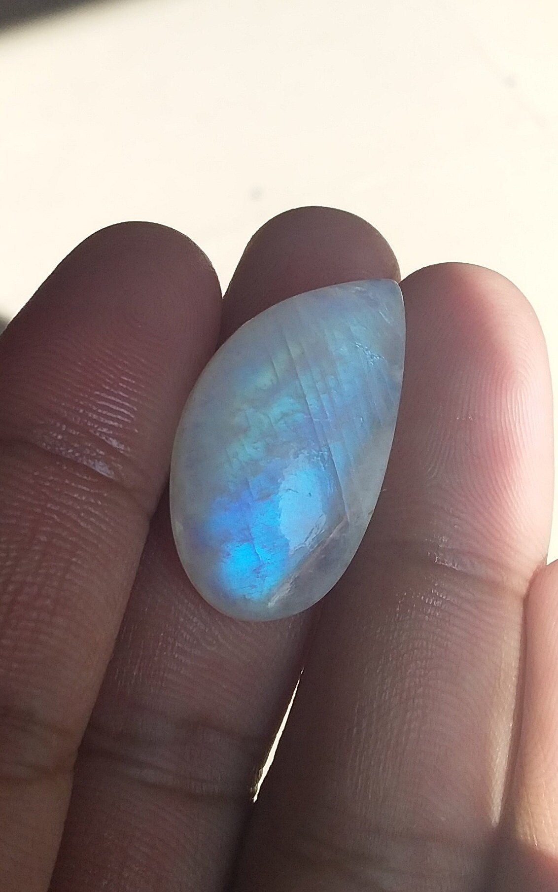 Rainbow Moonstone Cabochon, Natural Gemstone Loose, Moonstone Fancy Shape, Blue Fire Moonstone, Semi Precious Stone, Loose Gemstones Natural