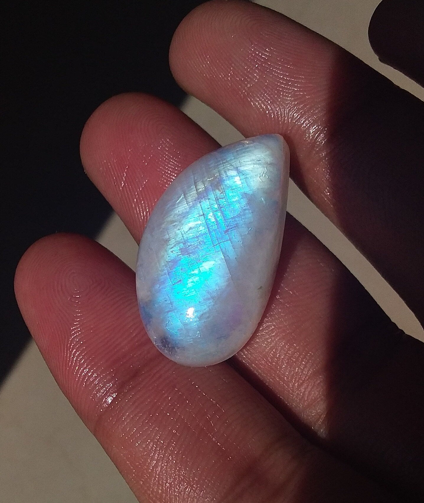 Rainbow Moonstone Cabochon, Natural Gemstone Loose, Moonstone Fancy Shape, Blue Fire Moonstone, Semi Precious Stone, Loose Gemstones Natural