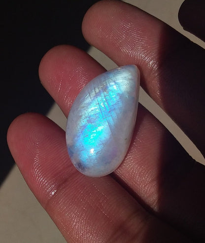 Rainbow Moonstone Cabochon, Natural Gemstone Loose, Moonstone Fancy Shape, Blue Fire Moonstone, Semi Precious Stone, Loose Gemstones Natural