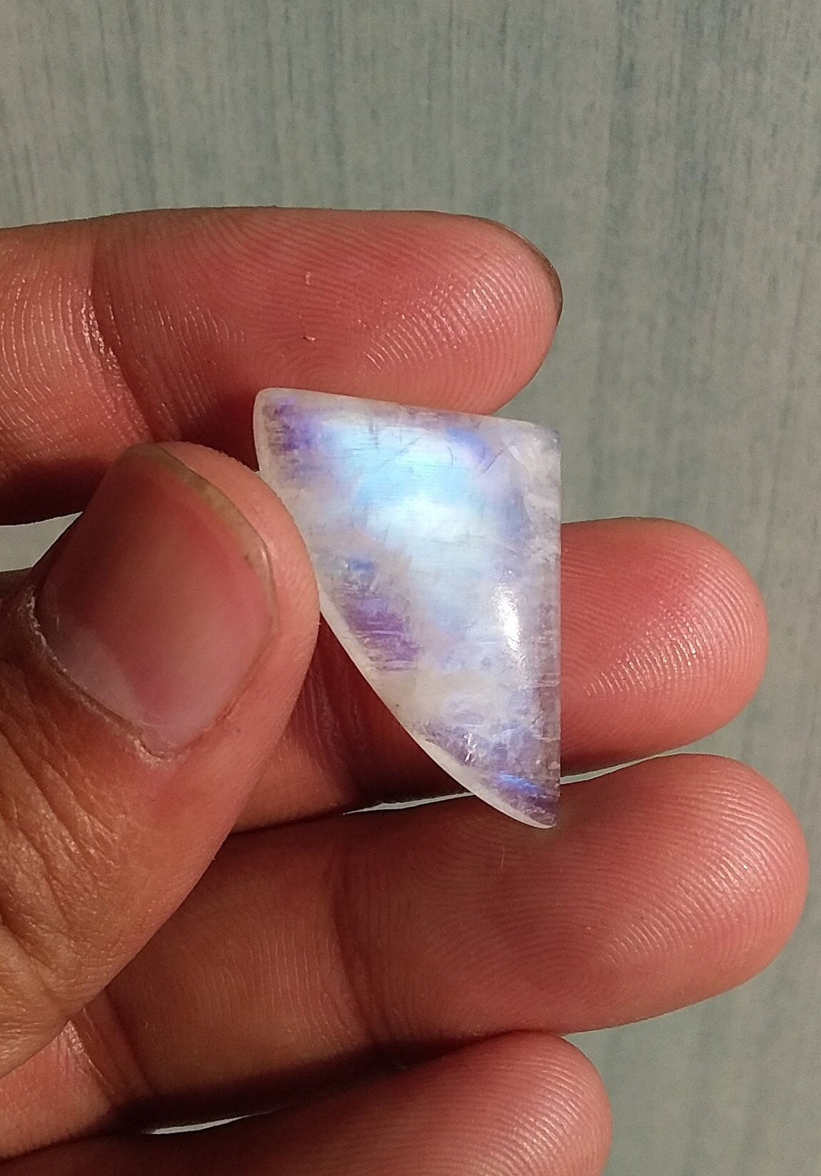 Natural Rainbow Moonstone, Blue Fire Cabochon, 100% Natural Fancy Shape, Semi Precious Loose Gemstone For Making Jewelry, Top quality stone
