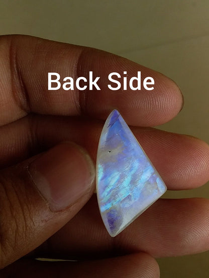 Natural Rainbow Moonstone, Blue Fire Cabochon, 100% Natural Fancy Shape, Semi Precious Loose Gemstone For Making Jewelry, Top quality stone