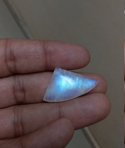 Natural Rainbow Moonstone, Blue Fire Cabochon, 100% Natural Fancy Shape, Semi Precious Loose Gemstone For Making Jewelry, Top quality stone