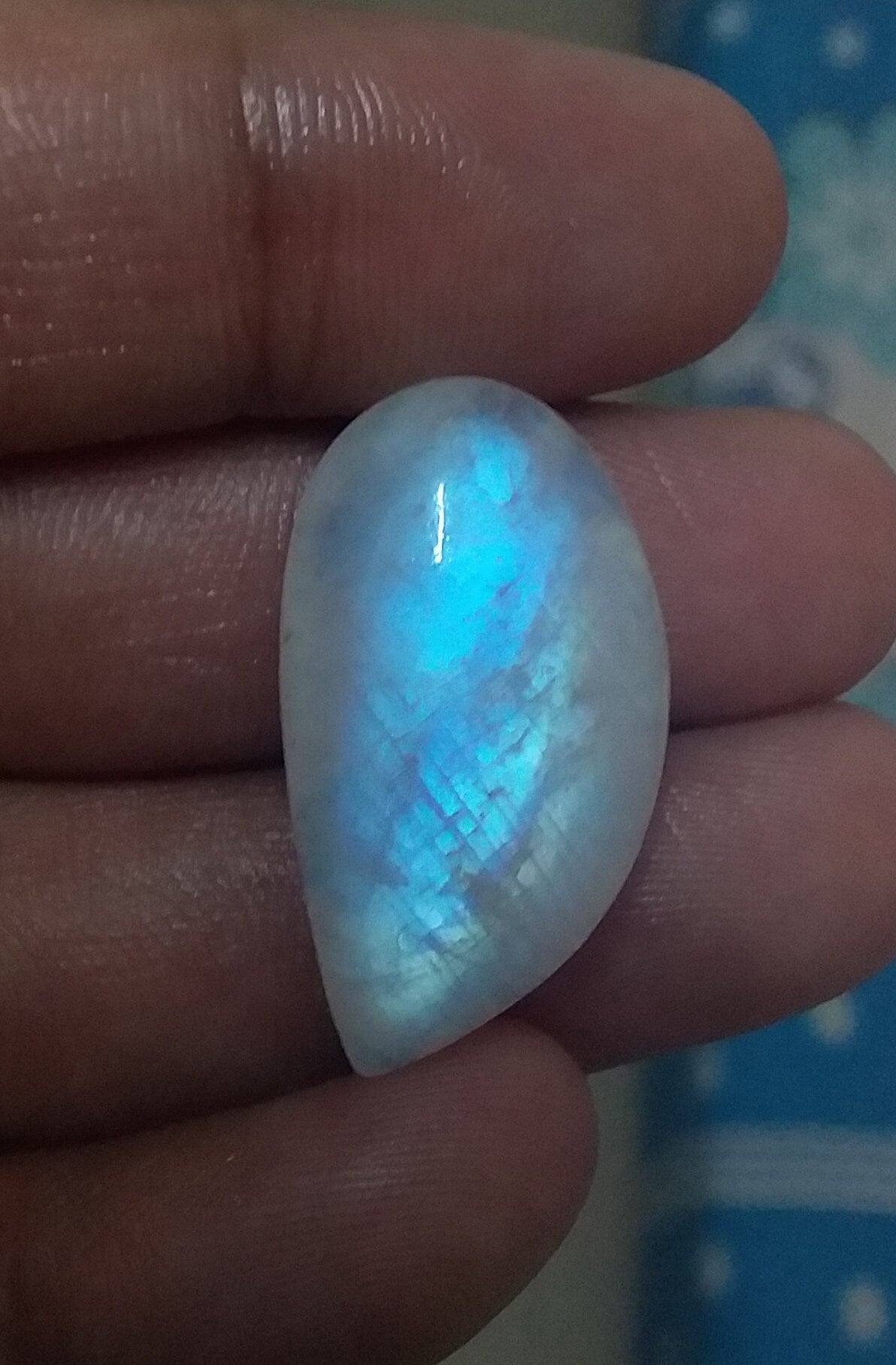 Rainbow Moonstone Cabochon, Natural Gemstone Loose, Moonstone Fancy Shape, Blue Fire Moonstone, Semi Precious Stone, Loose Gemstones Natural