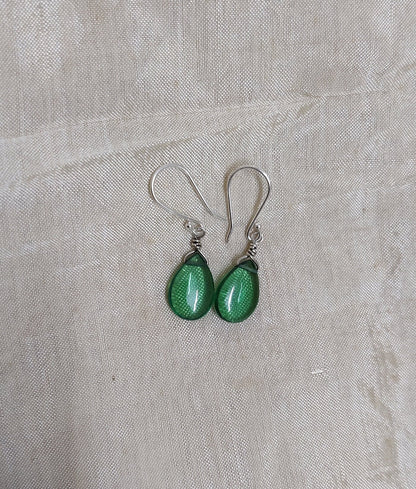 Green Hydro Glass Earrings, 925 Sterling Silver Earrings, Green Gemstone Earrings, Drops Earrings, Everyday earrings