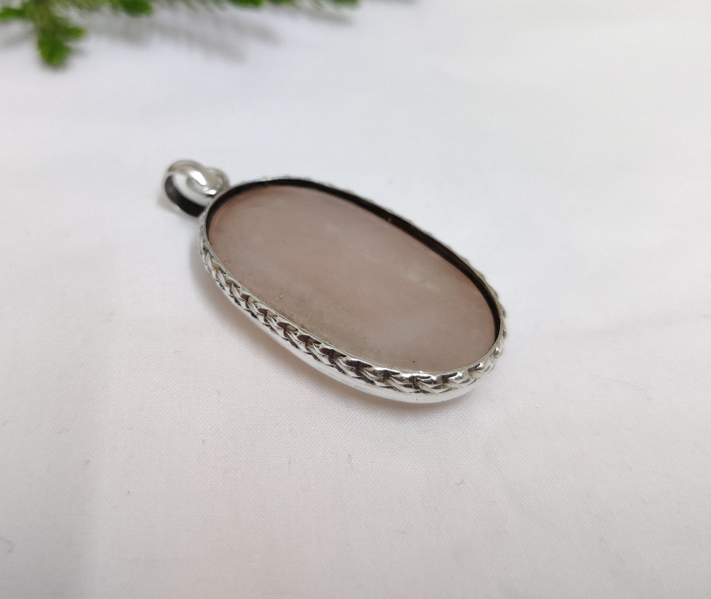 Natural Rose Quartz Pendant, Pink Healing Crustal Pendant, 925 Silver Pendant Necklace, Handmade Jewelry, Love Crystal, Gift for Girlfriend