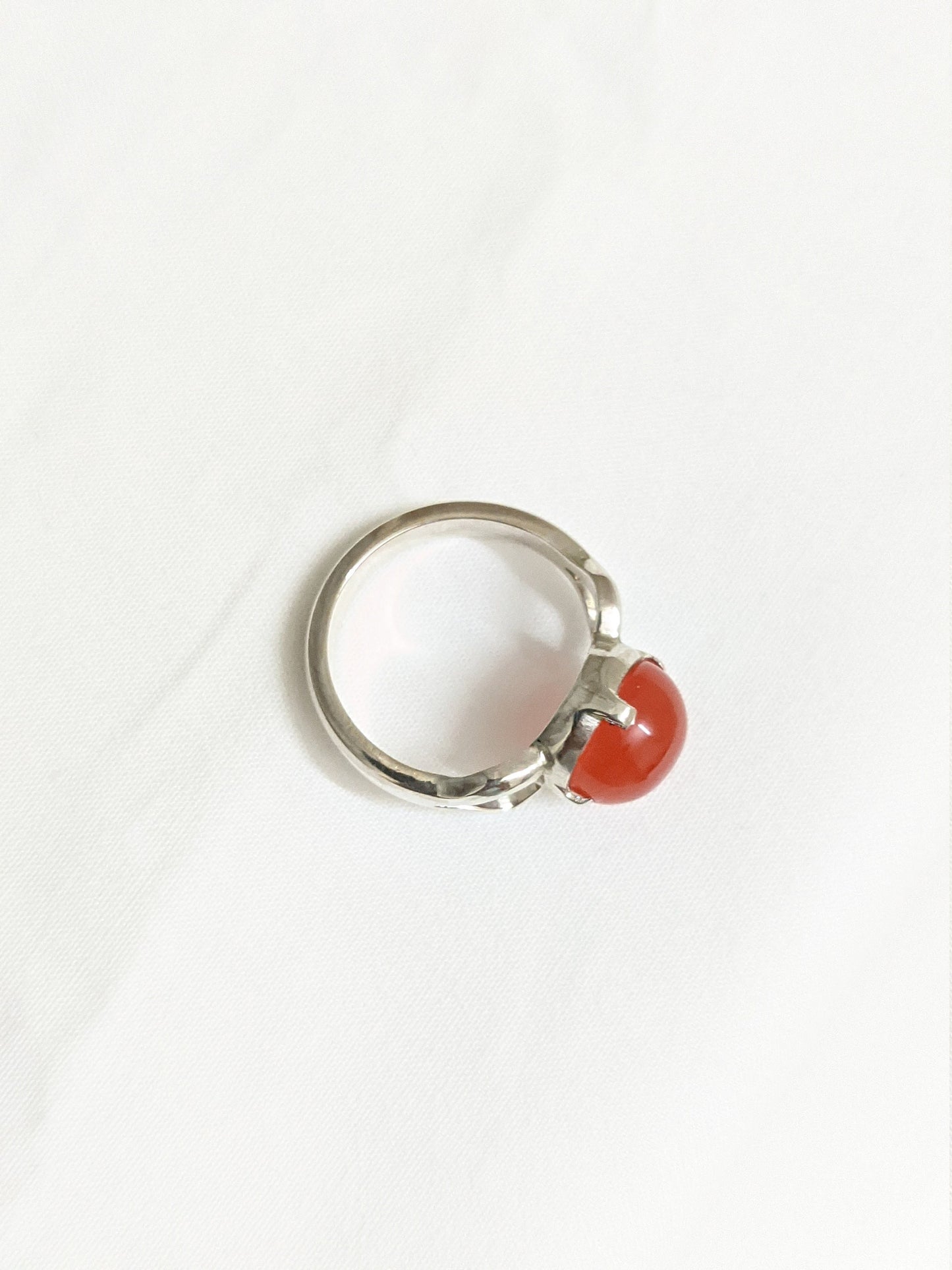 Carnelian Ring, 925 Sterling Silver Jewelry, Natural stone Ring, Orange Gemstone Ring, Handmade Ring, Gift for Her Women's Ring