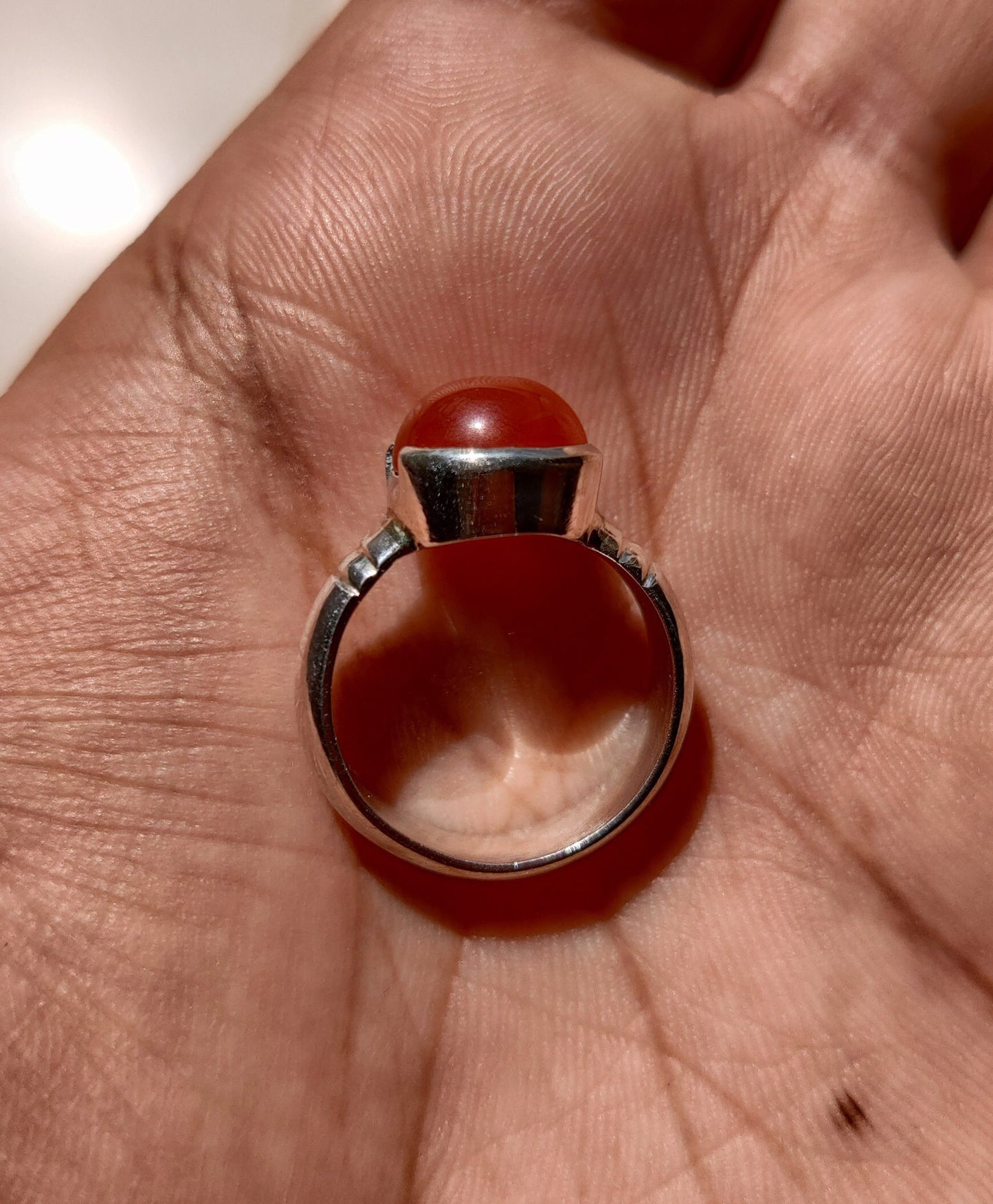 Genuine Carnelian Ring, 925 Solid Sterling Silver Jewelry, Orange Stone Jewelry, Engagement Ring, Proposal Ring for Her, Gift for Her