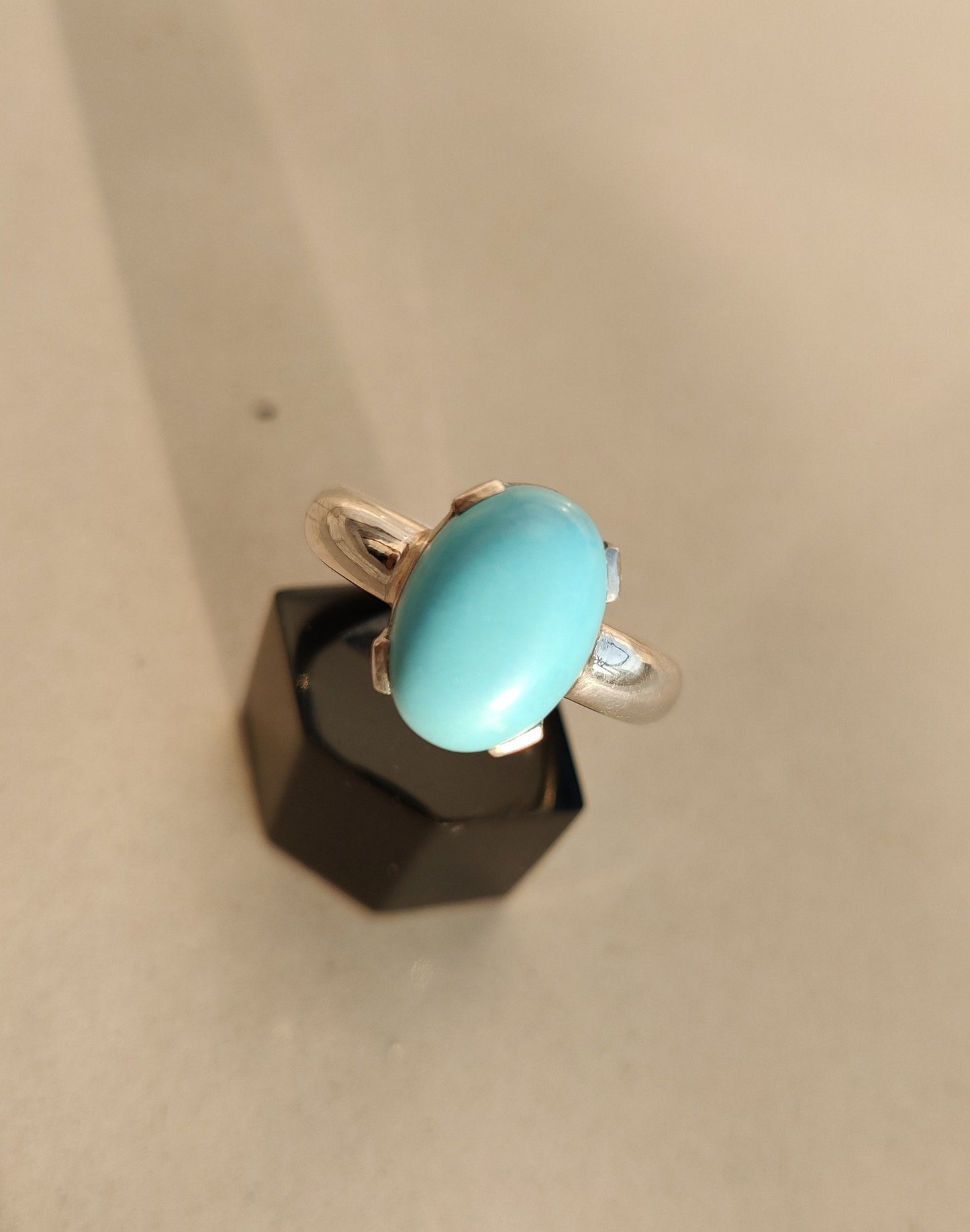 Turquoise Ring, 925 Solid Sterling Silver Ring, Handmade Ring, Festival Jewelry, December Birthstone Ring, Cabochon Stone, Unisex Jewelry