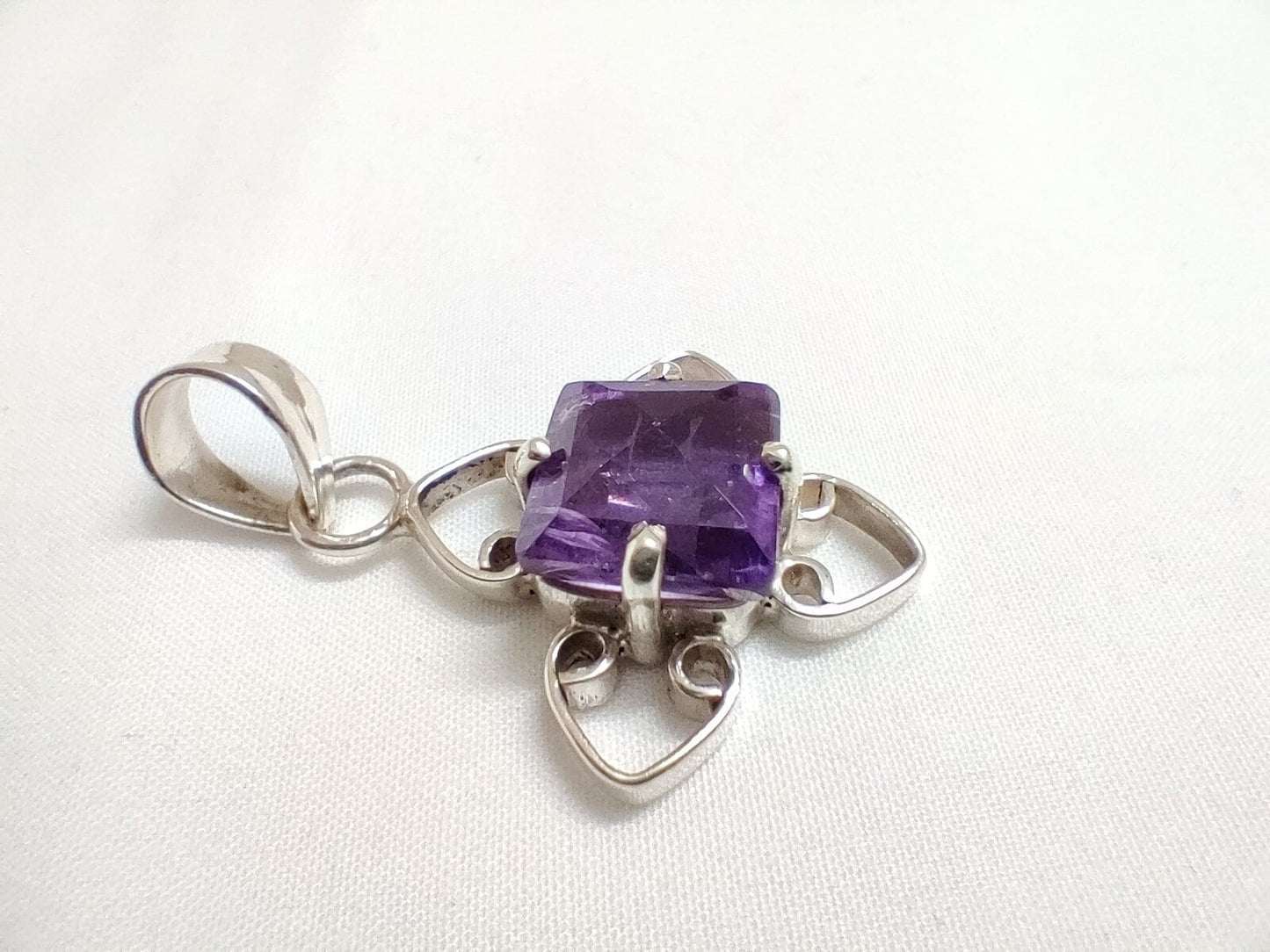 Natural Amethyst Pendant, 925 Silver Handmade Pendant, Amethyst Jewelry, Crystal Pendant, Healing Crystal Jewelry, Gift for Her