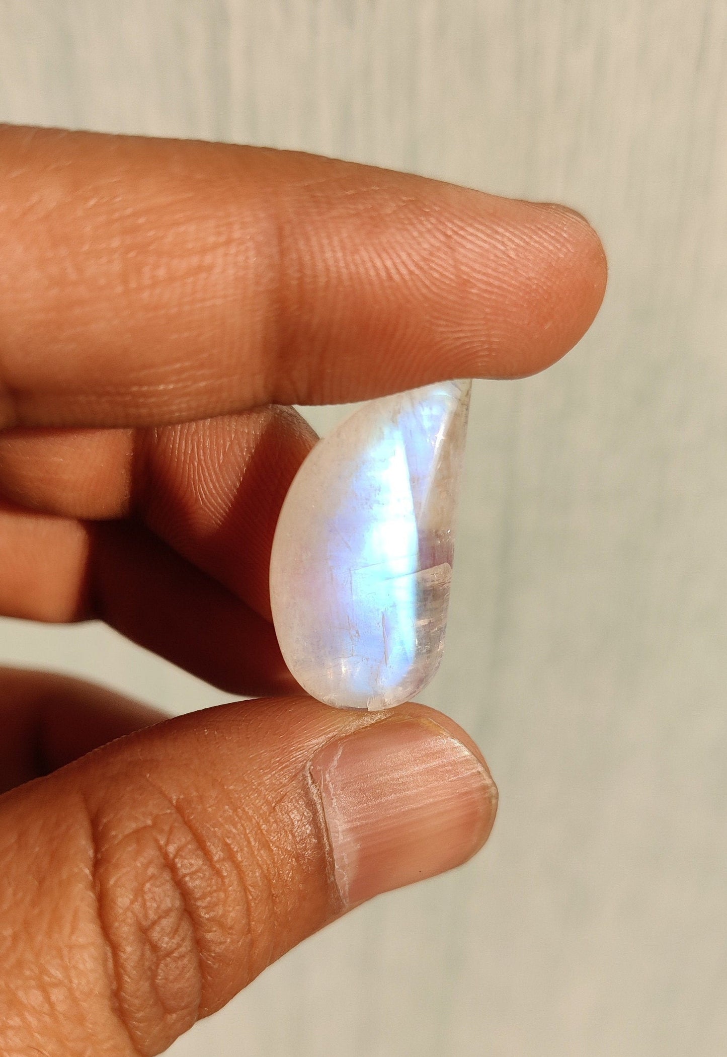 Rainbow Moonstone Cabochon, Natural Gemstone, Stone for Jewelry Making, Blue Flash Cabochon Moonstone, Free Shape Stone, 23.00 Cts