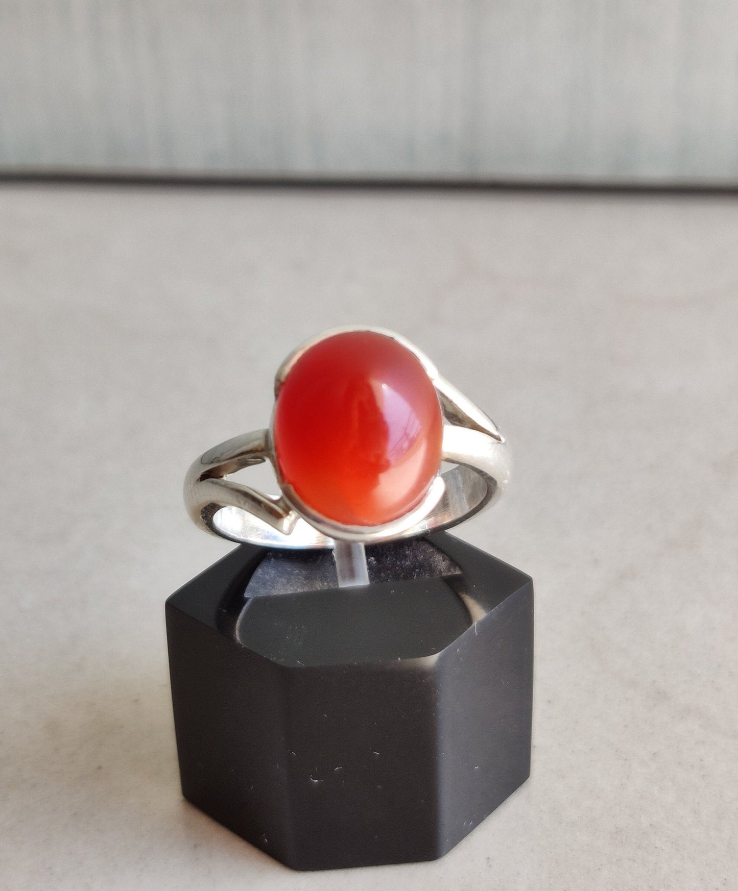 Genuine Carnelian Ring, 925 Sterling Silver Ring, Gemstone Ring, Ring for Women, Natural Stone Jewelry, Handmade Gift for Her