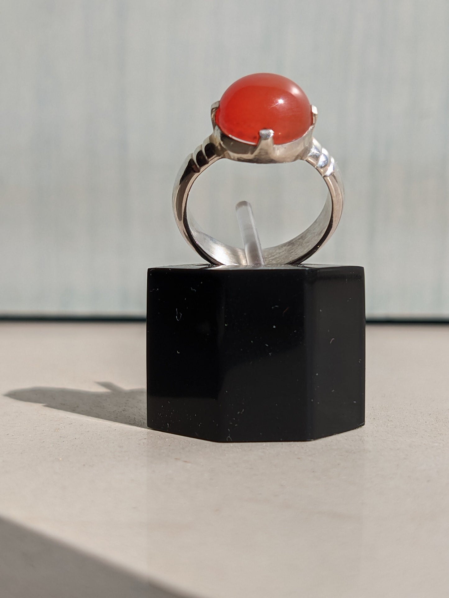 Natural Carnelian Ring, 925 Sterling Silver Jewelry, Gemstone Jewellery, Natural Stone, Engagement, Proposal, Handmade Ring, Gift for Her