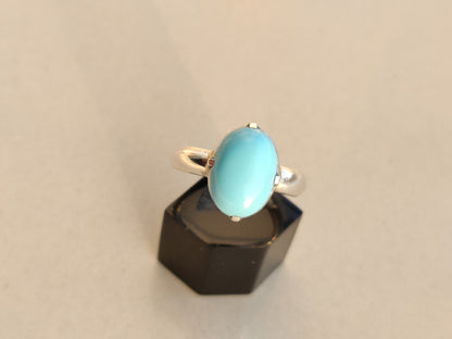 Turquoise Ring, 925 Sterling Silver Ring, Oval Cabochon, December Birthstone Ring, Turquoise Jewelry, Handmade Jewellery, Women Ring