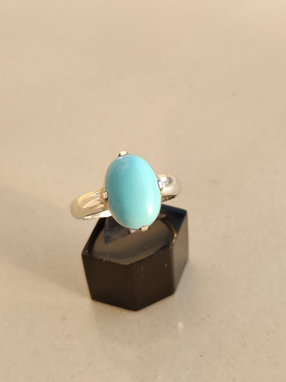 Turquoise Ring, 925 Sterling Silver Ring, Oval Cabochon, December Birthstone Ring, Turquoise Jewelry, Handmade Jewellery, Women Ring