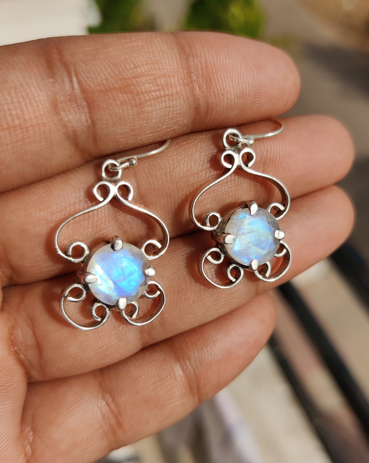 Rainbow Moonstone Earrings, Black Onyx Earrings, 925 Sterling Silver, Earrings Set, Combo Set or Single Pair, Jewelry Gift for Her