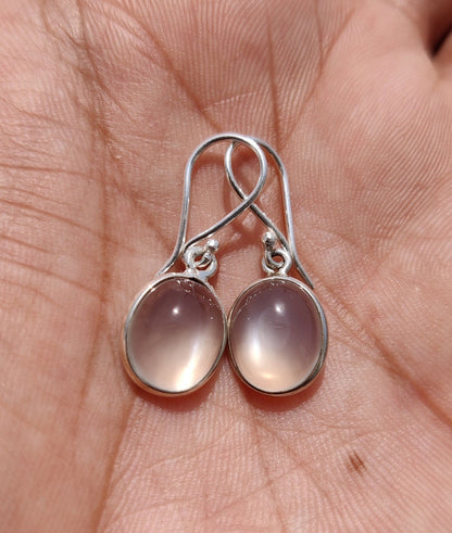 White Moonstone Earrings, 925 Solid Silver Jewelry, Moonstone Dangle Earrings, June Birthstone Earrings, Moonstone Jewelry Gift for Her